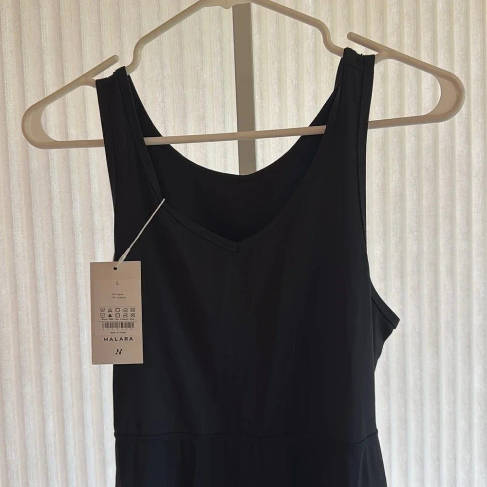 Halara Black Maxi Dress With Pockets Size Large NWT - Picture 2 of 7